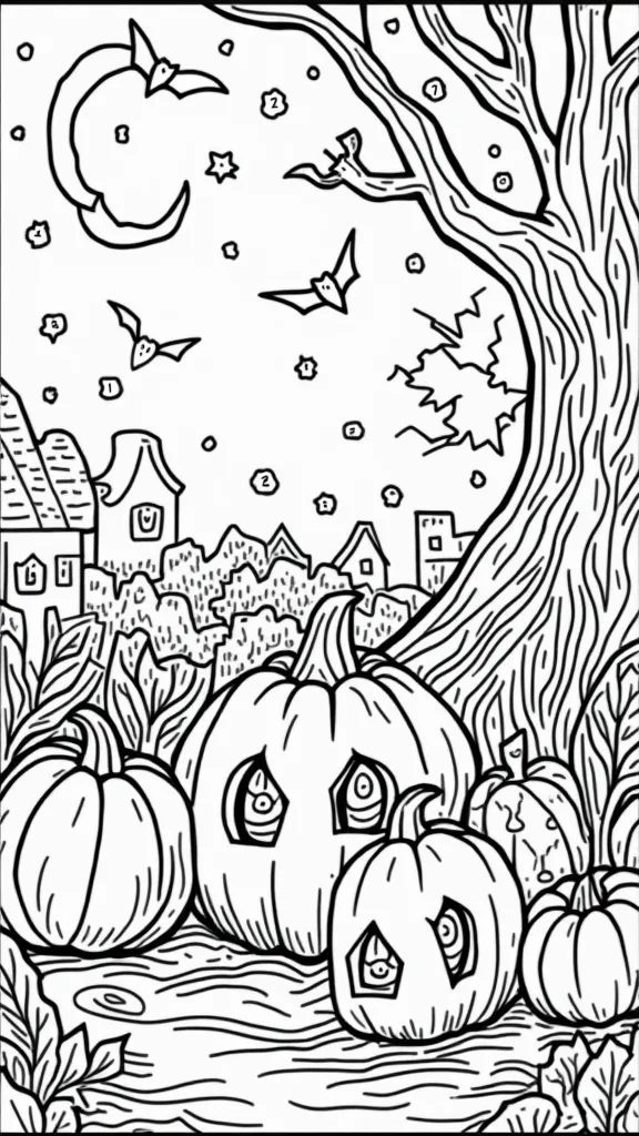 halloween coloring pages by numbers